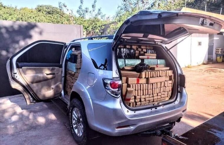 Hilux abarrotada de maconha é apreendida e motorista preso em Jardim