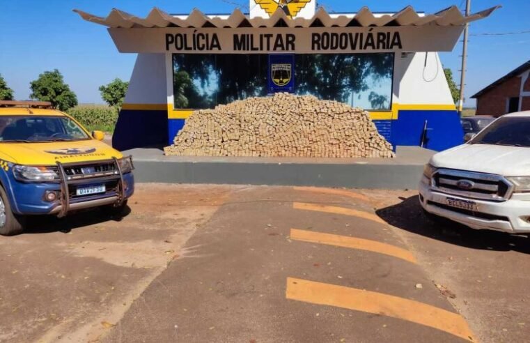 Após perseguição, PMR apreende caminhonete com mais de 1,5t de maconha