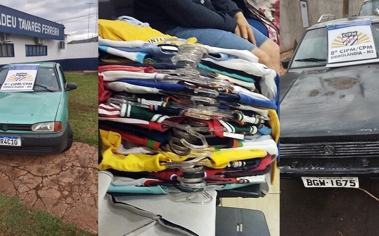 Após perseguição e disparos, PM recupera produtos de loja e dois veículos furtados