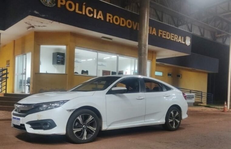 Em Sidrolândia, Polícia Rodoviária Federal recupera carro roubado da capital