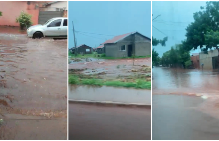 Chuva alagou  alagou ruas e residências em Maracaju