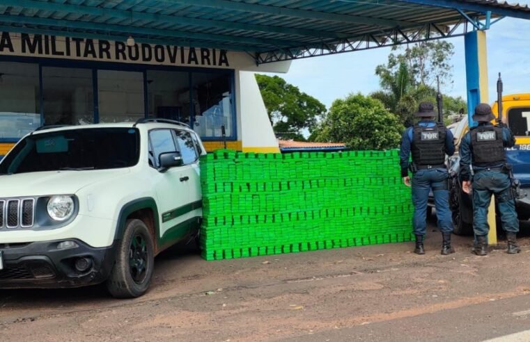 Polícia Militar Rodoviária apreendeu veículo que transportava mais de 1 tonelada de droga em Amambai.