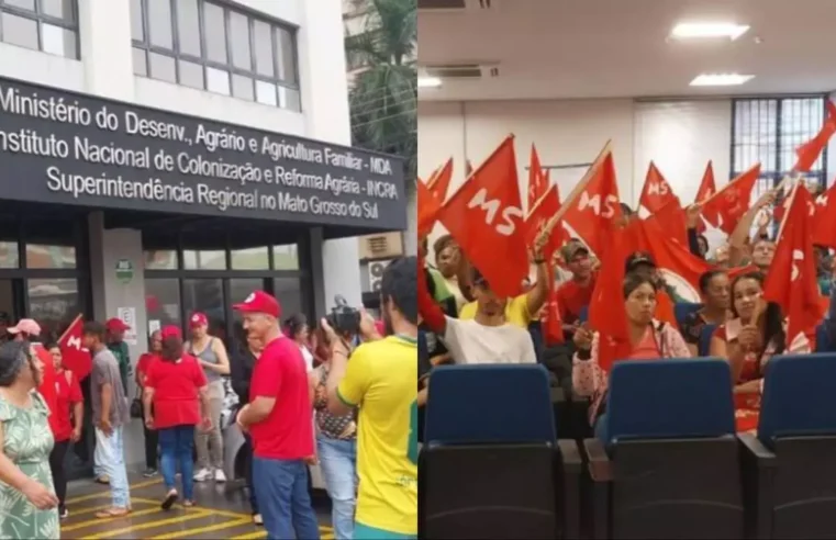 Famílias do MST ocupam sede do Incra em Campo Grande em protestos por reforma agrária