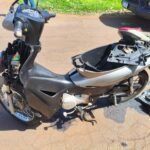 Colisão entre caminhão e motocicleta deixa jovem ferido em Maracaju