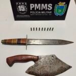 Polícia Militar prende homem com munições e armas brancas em Nova Alvorada do Sul