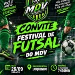 Festival de futsal do MDV neste sábado para crianças e adolescentes